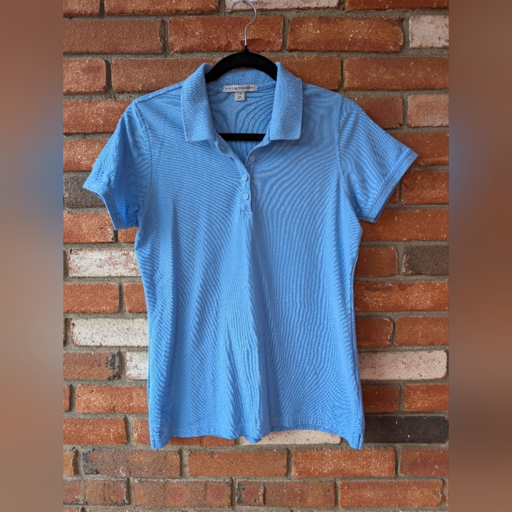 Port Authority basic blue women's polo size M